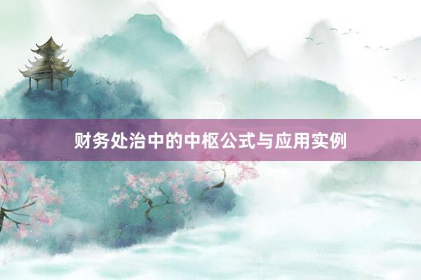 财务处治中的中枢公式与应用实例