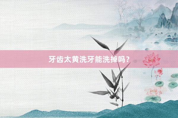 牙齿太黄洗牙能洗掉吗？